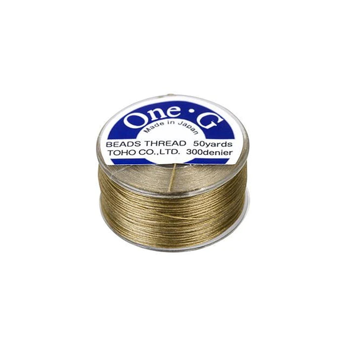 Toho One-G Nylon Beading Thread, Sand Ash (50 Yard Spool) — Beadaholique