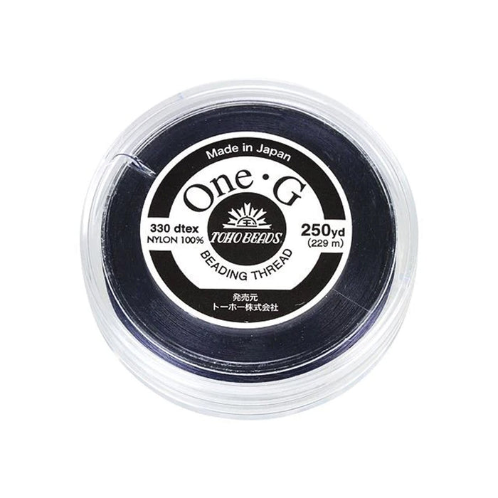 Toho One-G Nylon Beading Thread, Navy (250 Yard Spool)