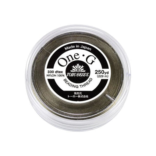 Toho One-G Nylon Beading Thread, Light Khaki (250 Yard Spool)