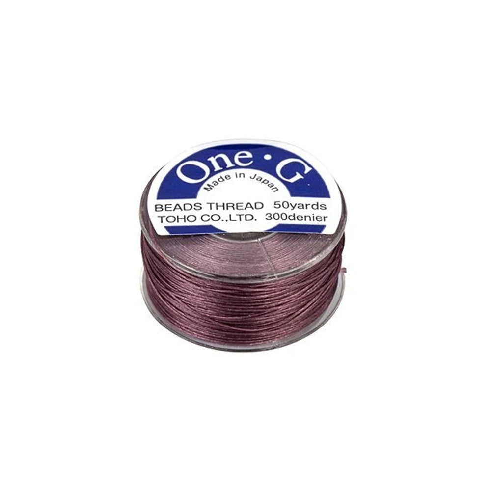 Toho One-G Nylon Beading Thread, Mauve (50 Yard Spool)