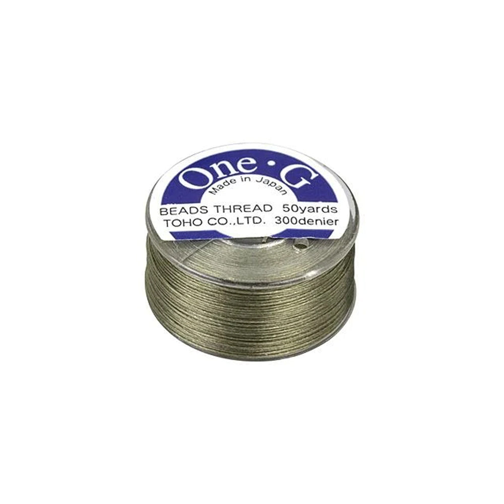 Toho One-G Nylon Beading Thread, Light Khaki (50 Yard Spool)