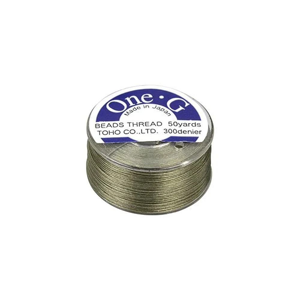 One G Thread Toho One-G Nylon Beading Thread, Light Khaki (50 Yard Spool) — Beadaholique