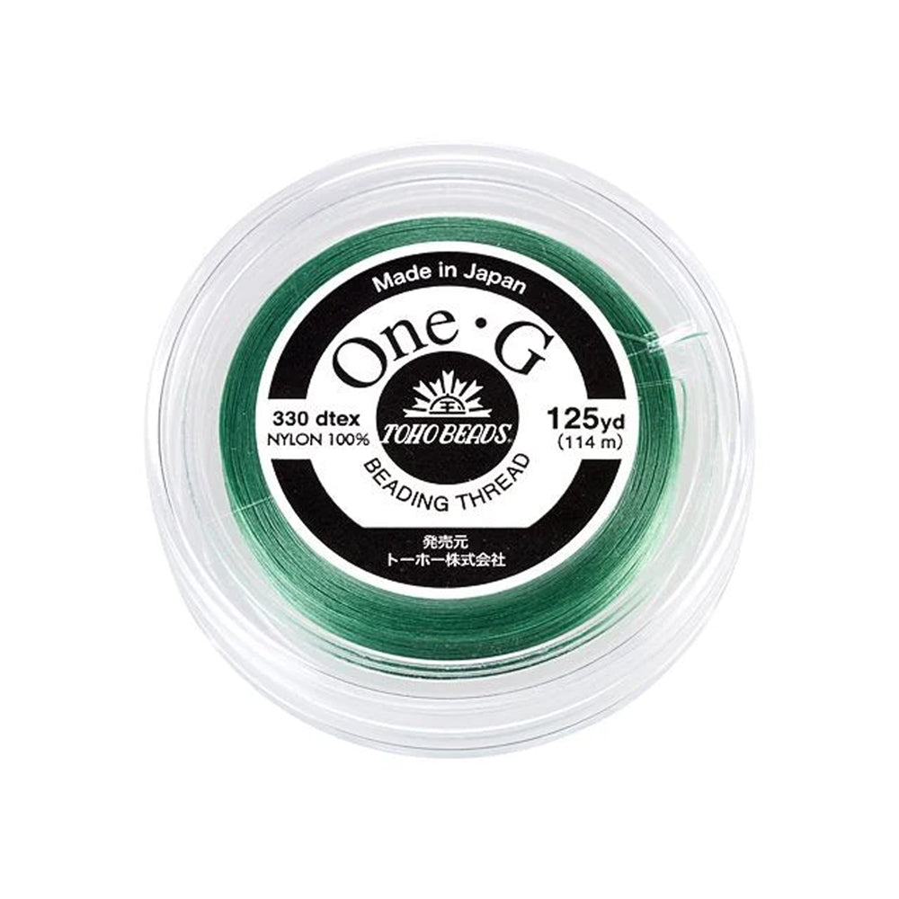 Toho One-G Nylon Beading Thread, Mint Green (125 Yard Spool)