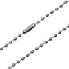 TierraCast Finished Ball Chain Necklace, Round Links 2.4mm, 30 Inches, Stainless Steel