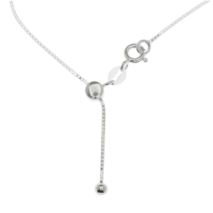 Platinum Solid 1mm Cable Chain Adjustable Necklace – LSJ