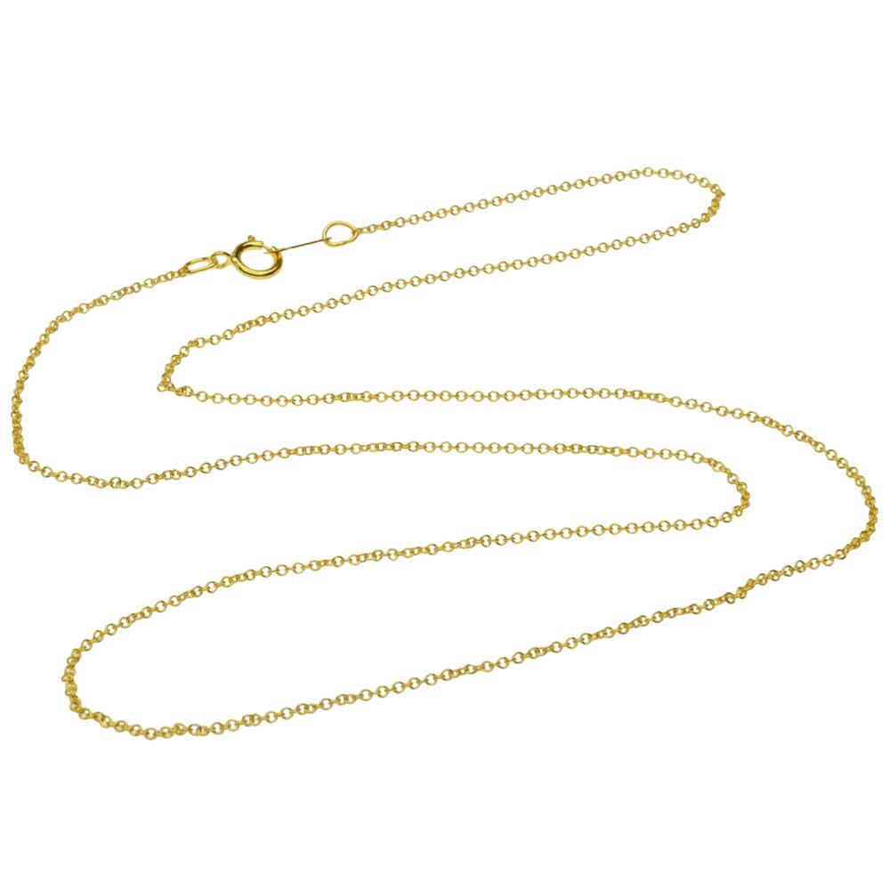 Finished Cable Chain Necklace, 1.2x1mm Oval Links with Spring Ring Clasp, 20 Inches, 14K Gold FIlled