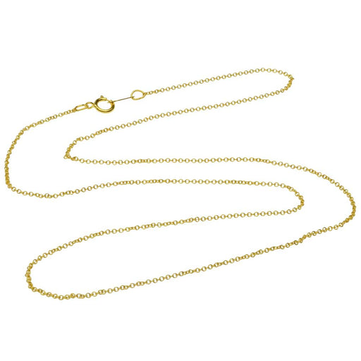 Finished Cable Chain Necklace, 1.2x1mm Oval Links with Spring Ring Clasp, 20 Inches, 14K Gold FIlled