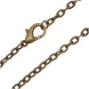 Finished Cable Chain Necklace, Oval Links 2.7mm, 24 Inches, Antiqued Brass