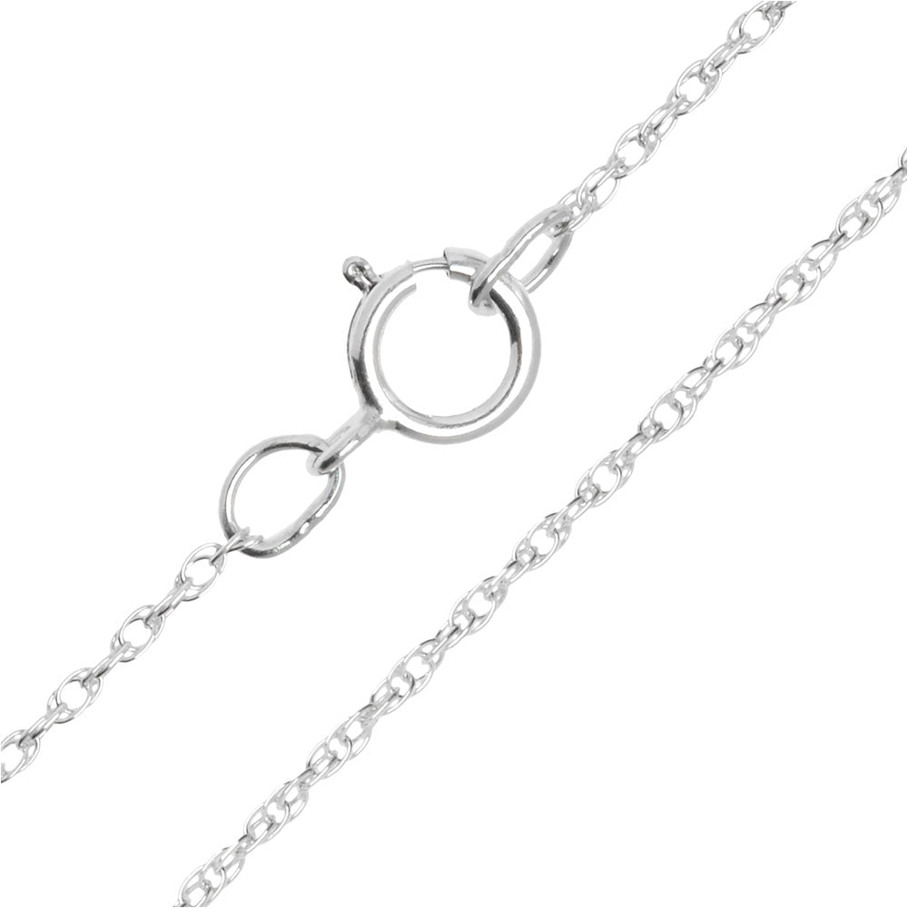 Finished Roped Chain Necklace, Twisted with Spring Ring Clasp, 18 Inches, Sterling Silver