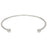 Bangle Cuff Bracelet, Medium For Europen Style Large Hole Beads with Screw Ends, Silver Tone (1 Piece)