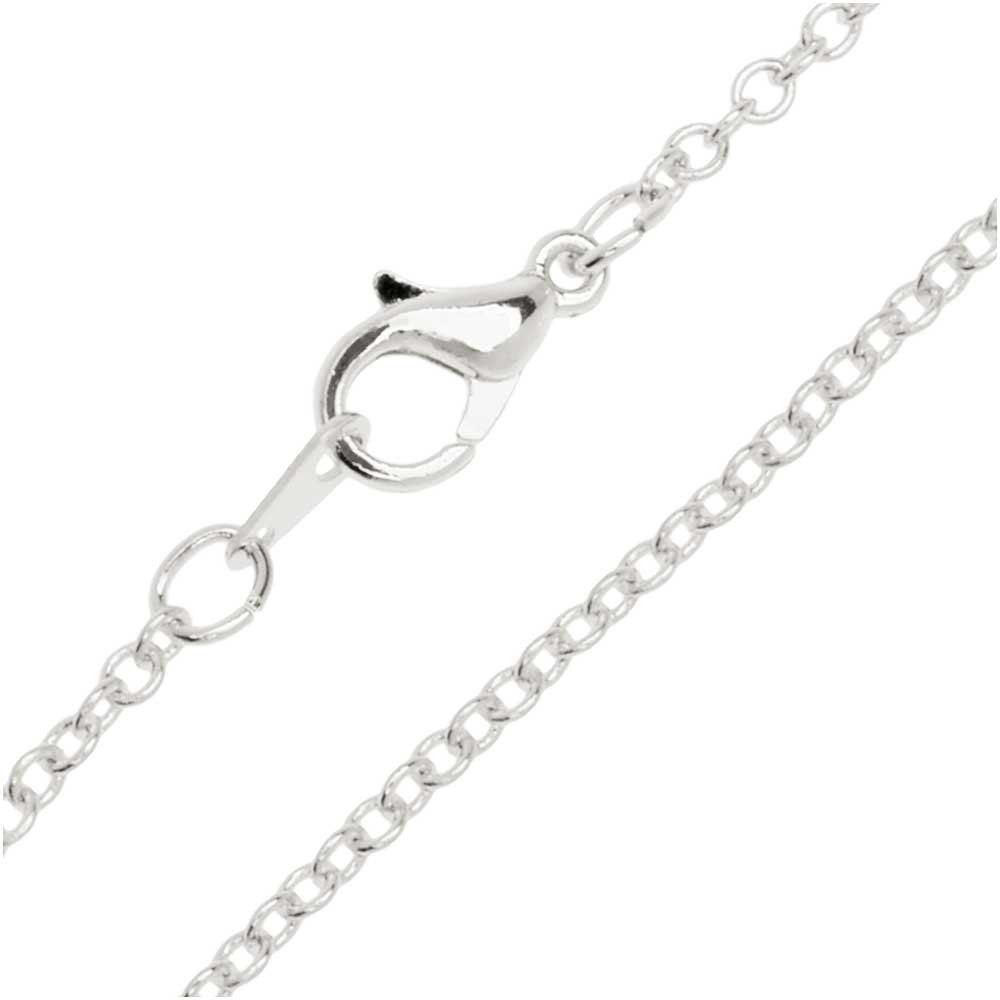 16 INCHES 2.5MM CAPSULE BALL CHAIN STERLING SILVER 92.5% SILVER  STRONG,DURABLE,THICK CHAIN FOR MENS AND WOMEN'S IN PURE SILVER – Jain Silver