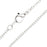 Finished Cable Chain Necklace, Oval Links with Lobster Clasp 2x1.8mm, 18 Inches, Silver Plated