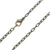 Finished Cable Chain Necklace, Oval Links 4.5x2.5mm, 18 Inches, Antiqued Brass