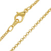 Finished Rolo Chain Necklace, Round Links with Lobster Clasp 2mm, 18 Inches, 22K Gold Plated