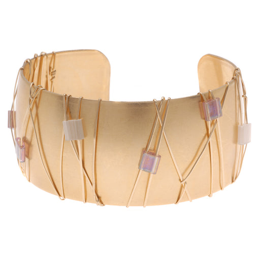 Retired - Wire Wrapped Tila Bead Cuff Bracelet