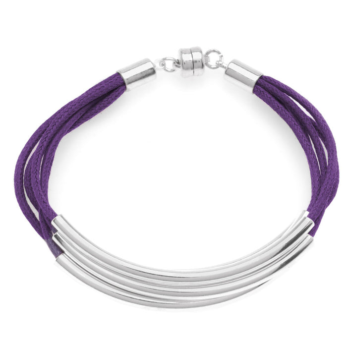 Noodle Bead Bracelet in Purple