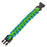 Retired - Basic 2 Color Paracord Bracelet - Green and Blue
