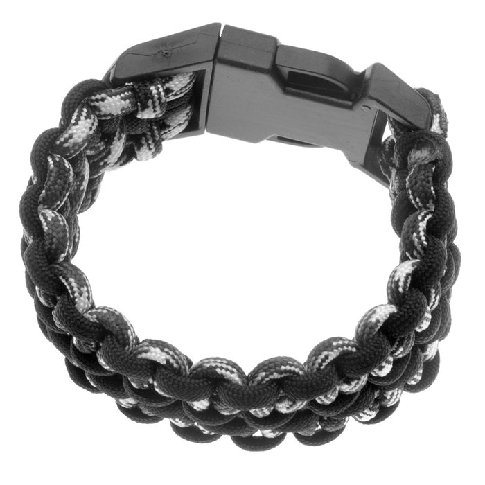 Retired - Wide Double Cobra Paracord Bracelet - Camo and Black