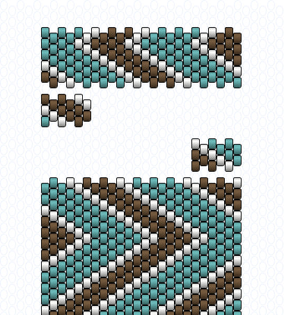 Turquoise Zig Zag Peyote Bracelet — Beadaholique1