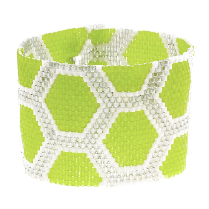 Chartreuse Honeycomb Peyote Bracelet