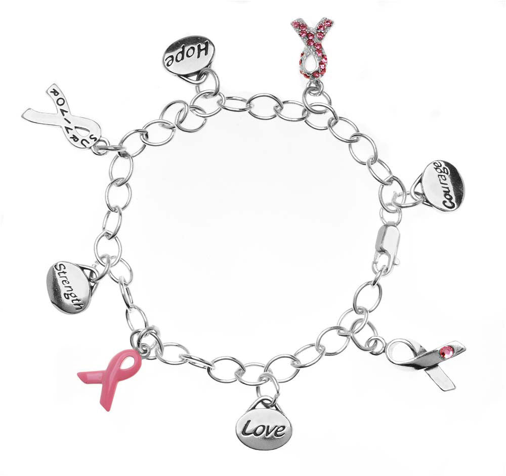 Retired - Breast Cancer Awareness Charm Bracelet