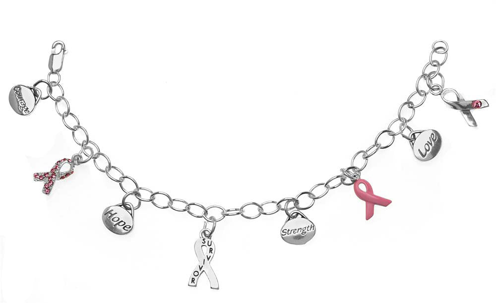 Retired - Breast Cancer Awareness Charm Bracelet