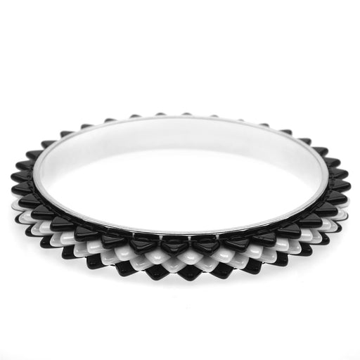 Retired - Black & White Rays Bangle