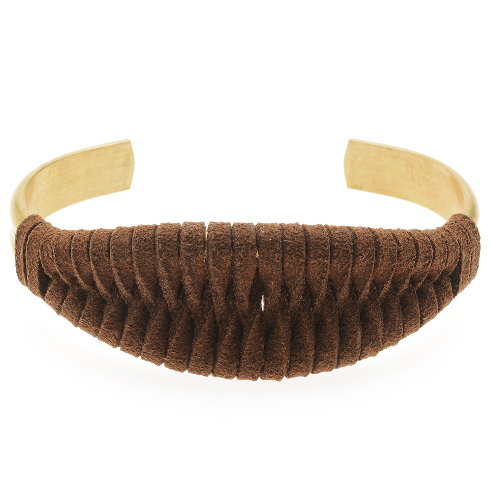 The Laced Up Cuff in Brown — Beadaholique
