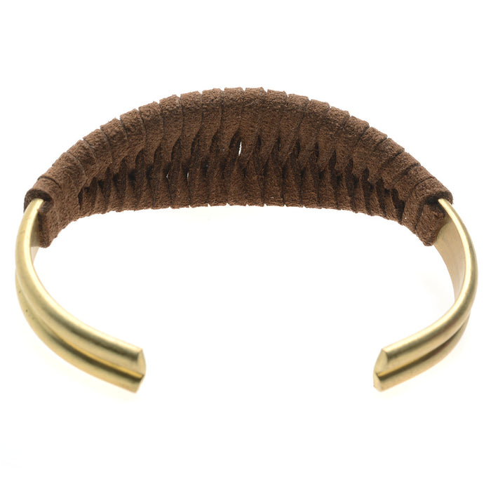 The Laced Up Cuff in Brown