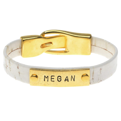 Retired - Name Plate Regaliz Cork Bracelet