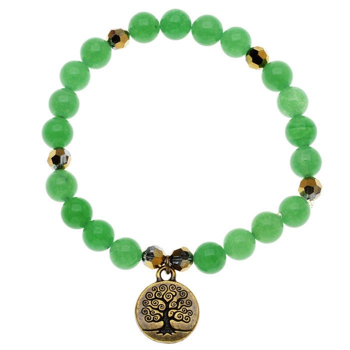 Retired - Green and Gold Tree of Life Bracelet