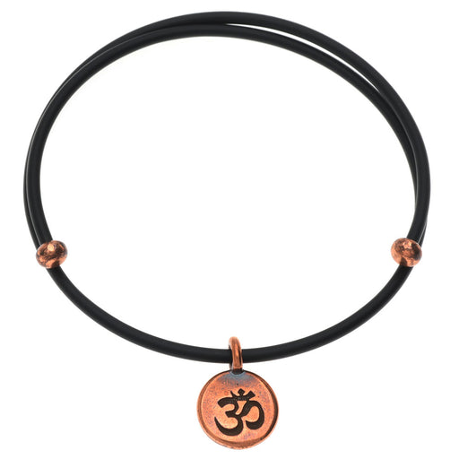 Retired - Om Rubber Cord Bangle