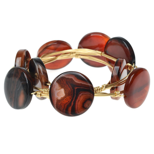 Retired - Southwest Wire Wrapped Gemstone Bangle Set