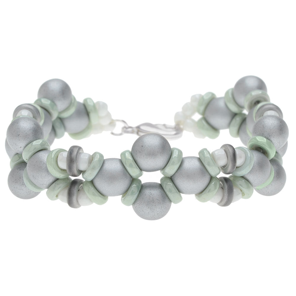 Retired - Selene Bracelet in Grey and Green