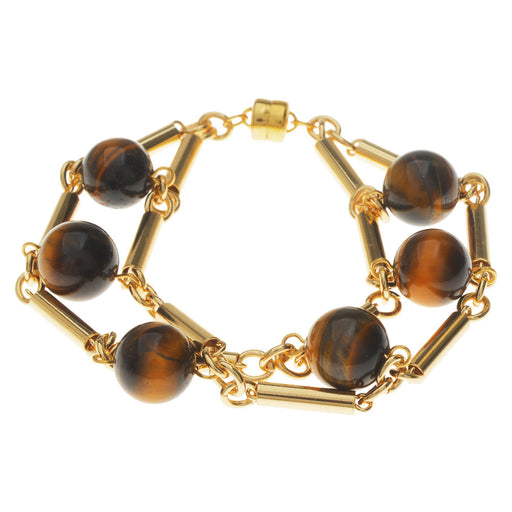 Retired - Tigers Eye Ladder Chain Bracelet