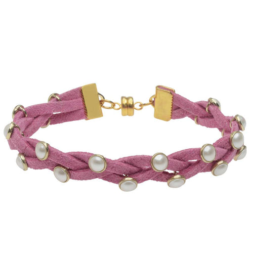 Retired - Braided Cassie Bracelet in Pink