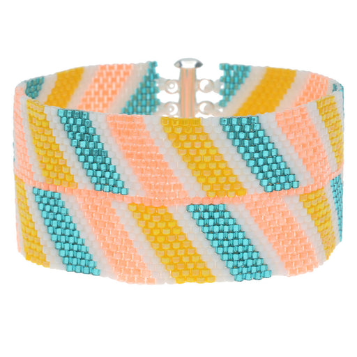 Citrus Striped Peyote Bracelet