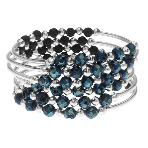 Pacific Lava Memory Wire Bracelet