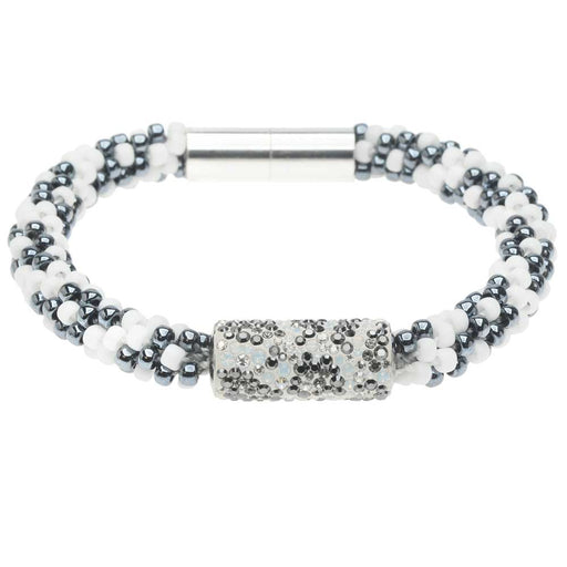 Retired - Snow Leopard Kumihimo Bracelet