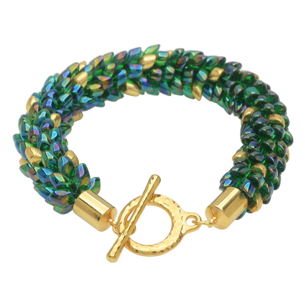 Jade Dragon Kumihimo Bracelet