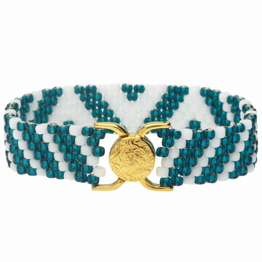 Tabitha Peyote Bracelet in Teal