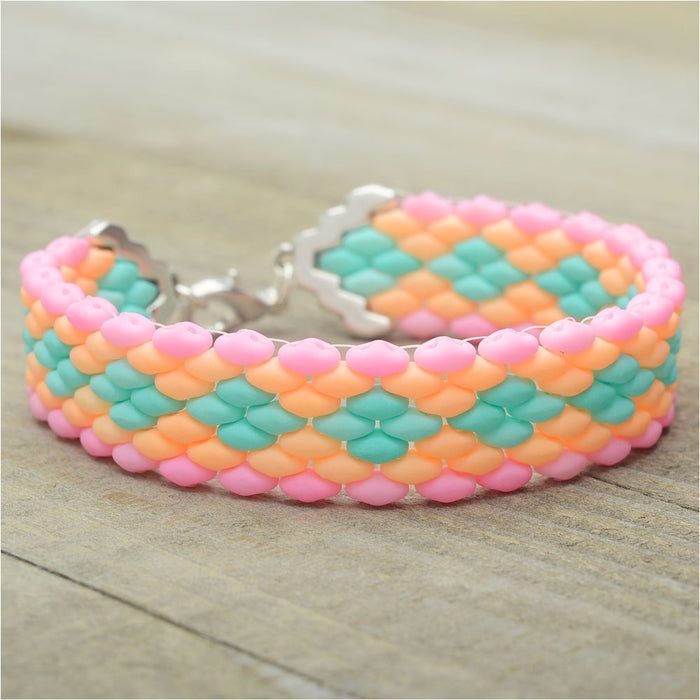 Summertime Party SuperDuo Bracelet in Silver