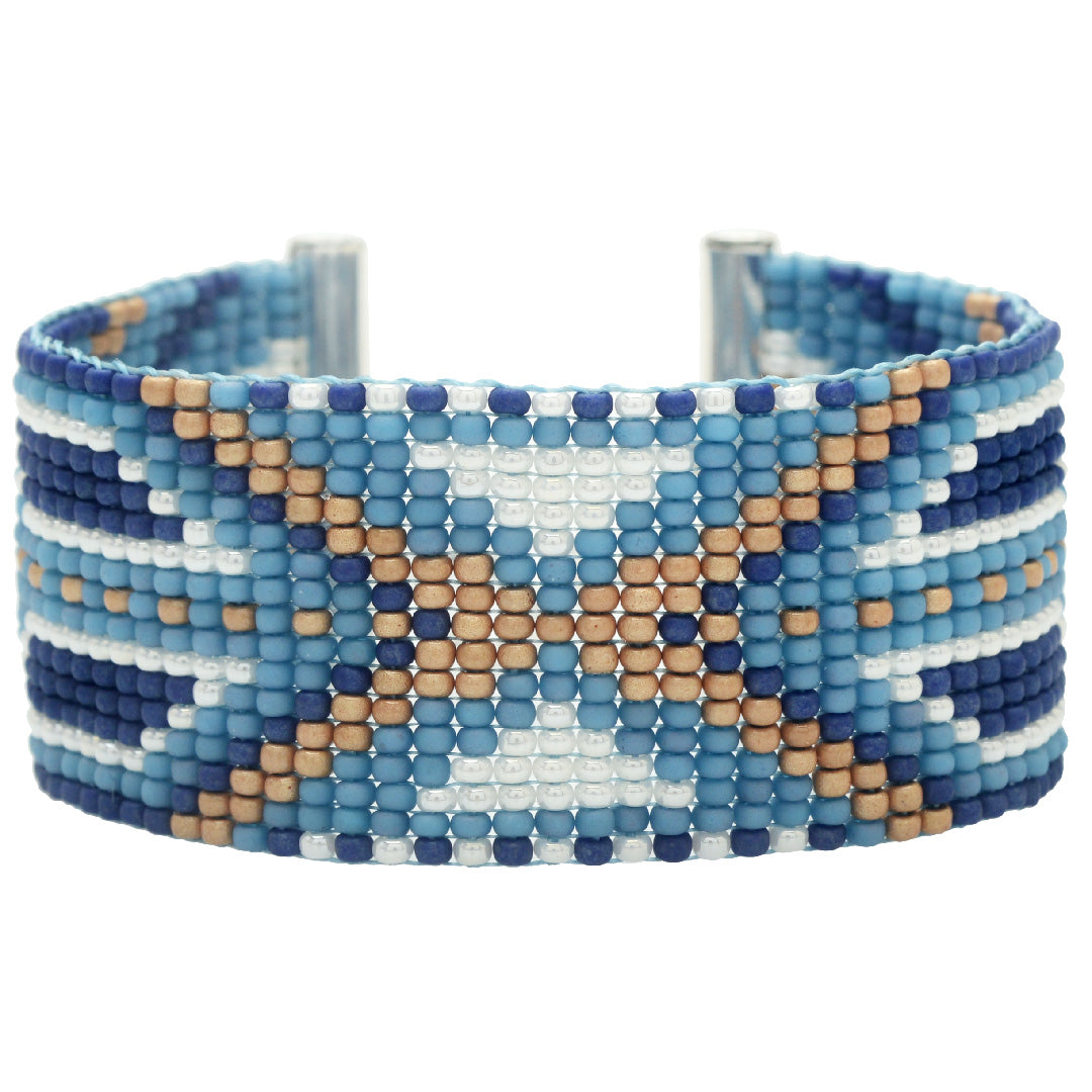 Bracelet en kit adulte : Bracelet Magatama Bleu en kit