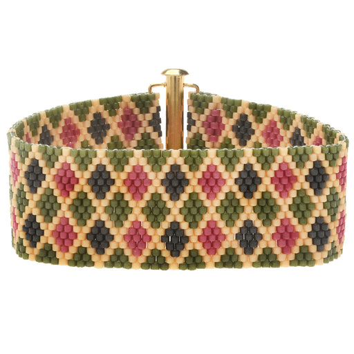 Autumn Argyle Peyote Bracelet