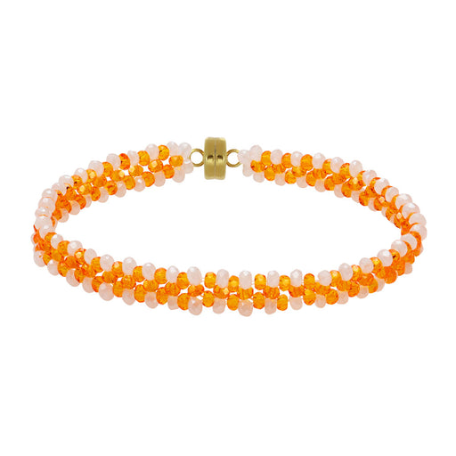 Summer Creamsicle Right Angle Weave Bracelet