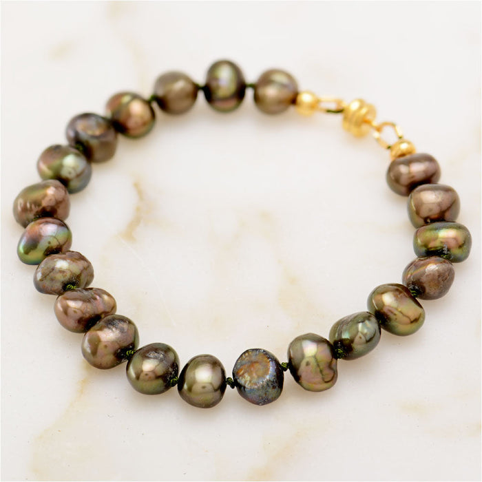 Olive Tree Pearl Bracelet