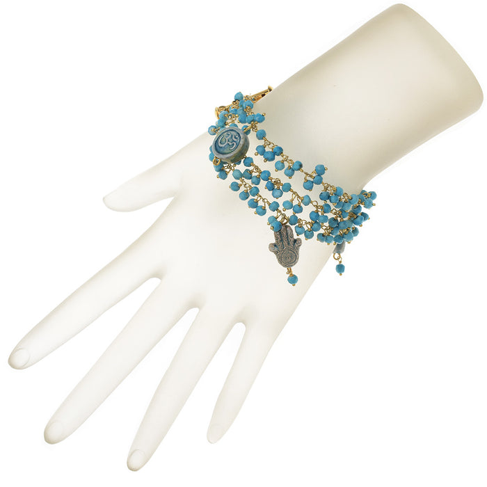 Buy Sky Blue Bracelets & Bangles for Women by Karatcart Online | Ajio.com
