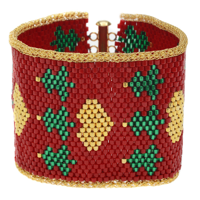 Christmas Sweater Peyote Bracelet