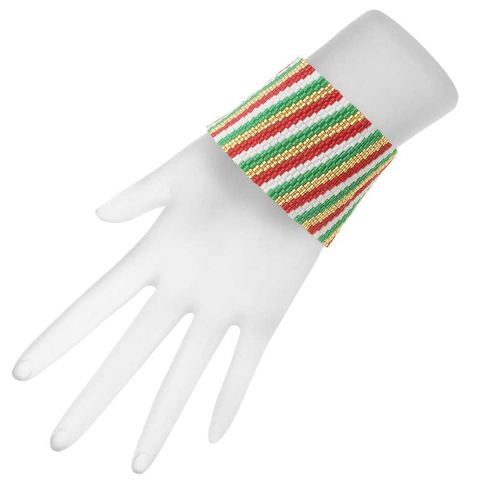 Candy Stripe Christmas Friendship Bracelet Thread Bracelet