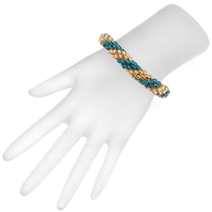 Retired - Spiral Beaded Crochet Bracelet